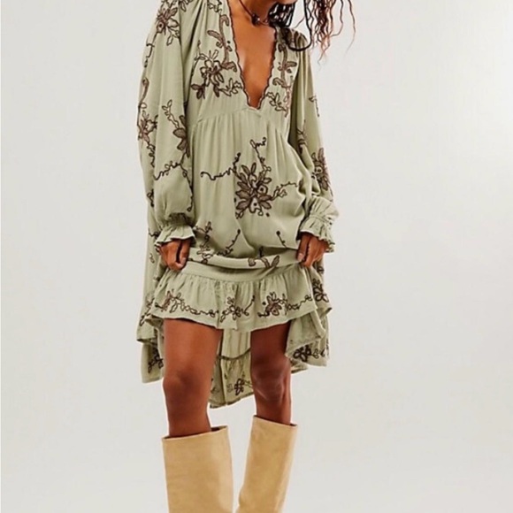 Free People Embroidered Dress - Picture 1 of 5
